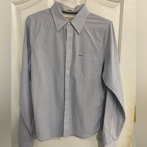 Abercrombie and fitch bottom down Men's Blue Checkered Shirt size extra large